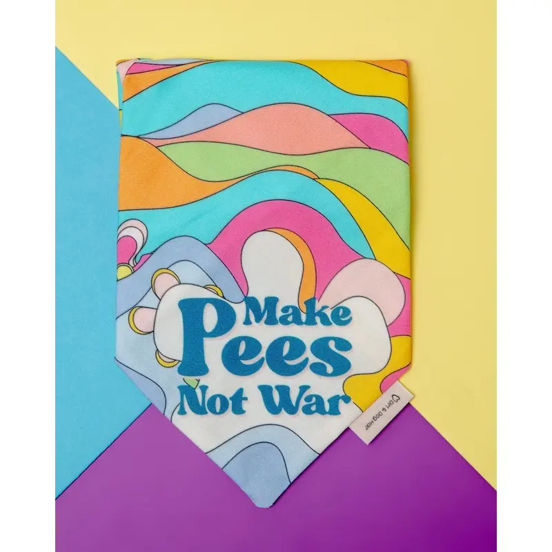 Make Pees Not War Dog Bandana (Made in the USA) (FINAL SALE)