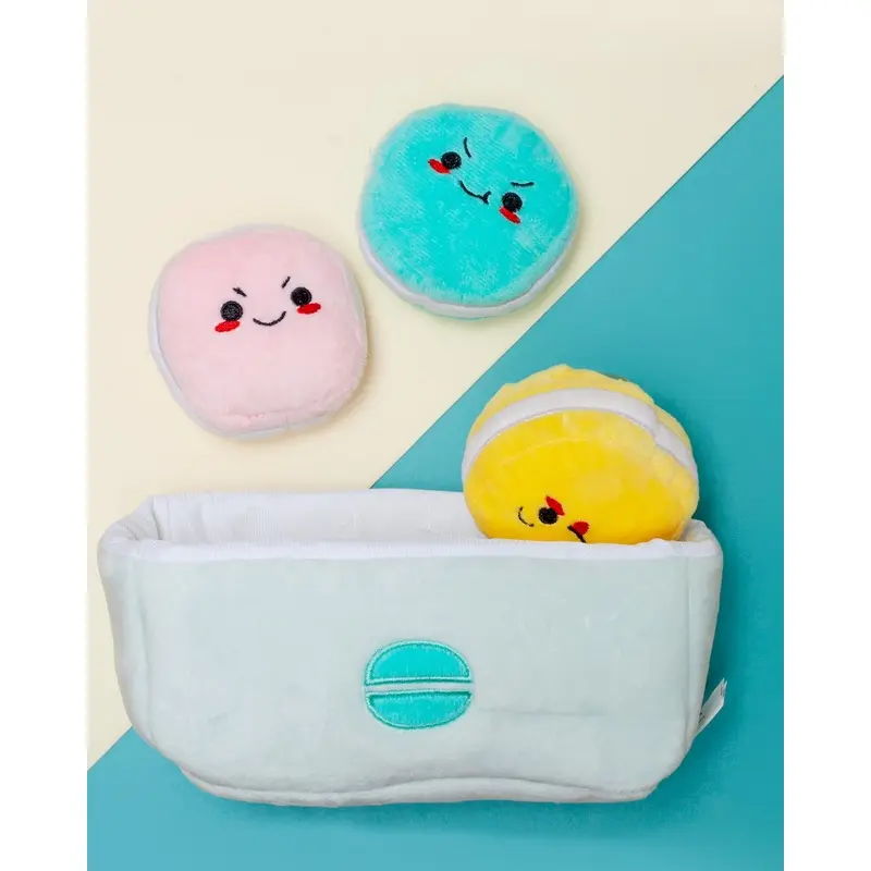 Pooch Macarons Squeaky Plush Dog Toy