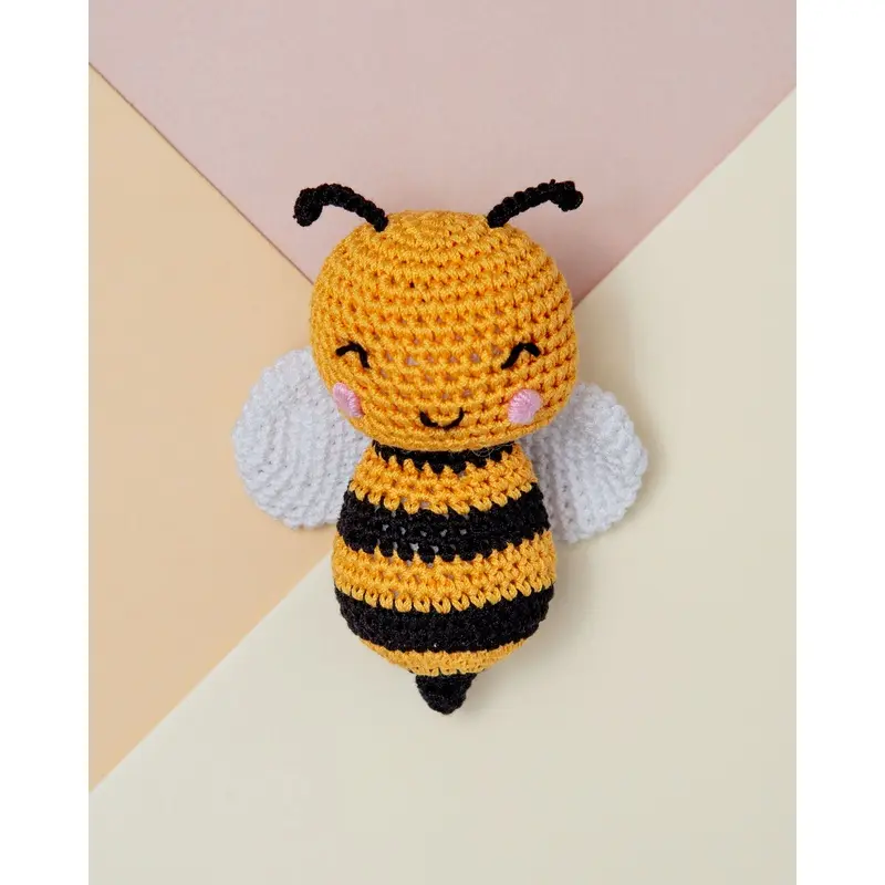 Baby Bumblebee Squeaky Knit Dog Toy