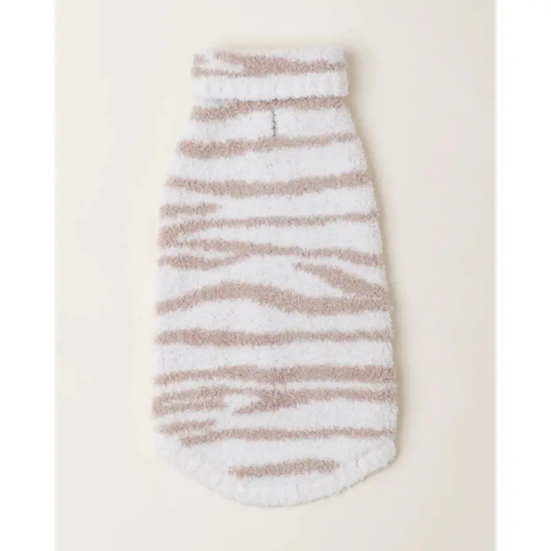 CozyChic Dog Sweater in Cream & Tan Tiger Stripes