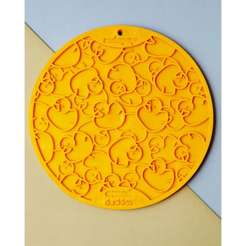 Duckies Dog Lick Mat With Suction Cups (Made in the USA)