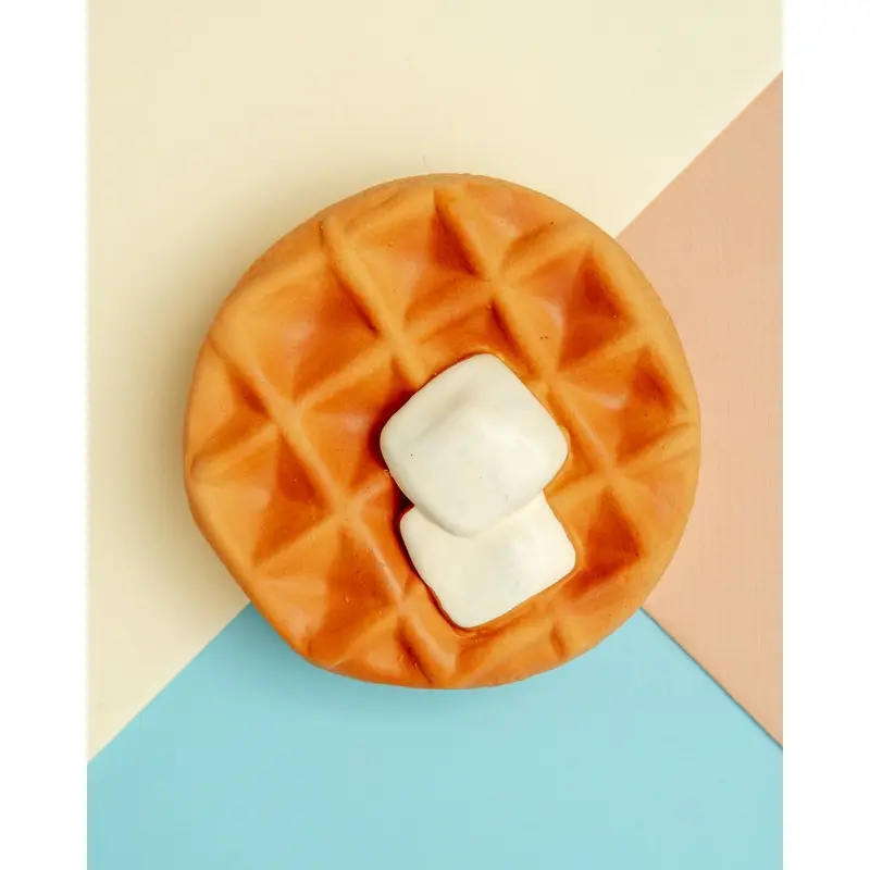 Belgian Waffle Latex Squeaky Dog Toy