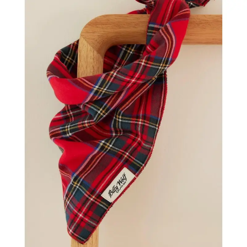Nicolas Plaid Flannel Dog Bandana (Made in the USA)