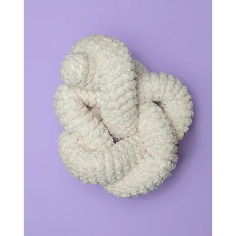 Nou Interactive Crinkle Dog Toy in Cream