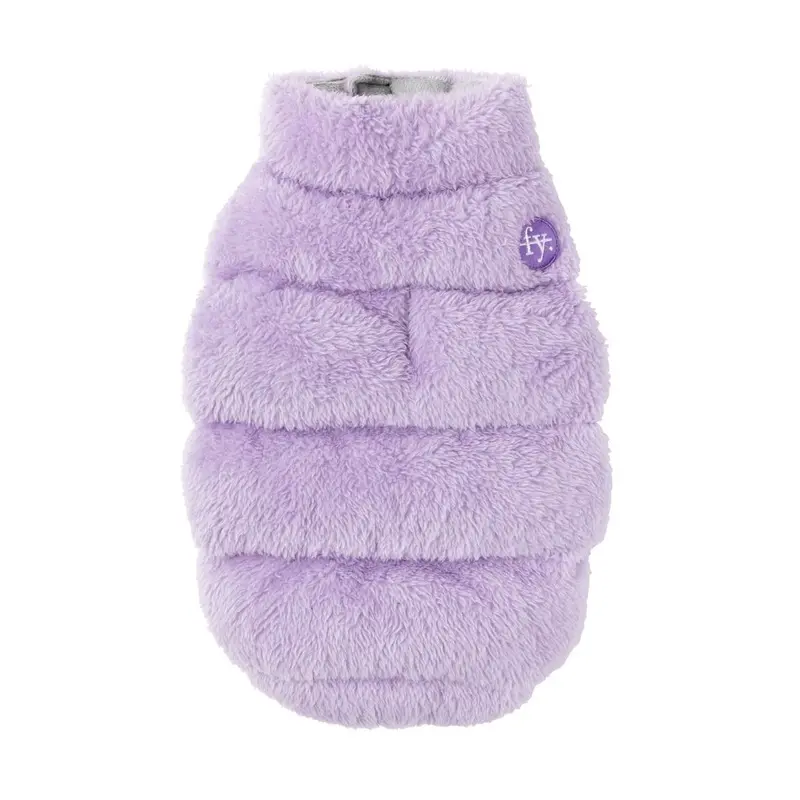 The Vaucluse Fuzzy Puffer Vest in Lilac