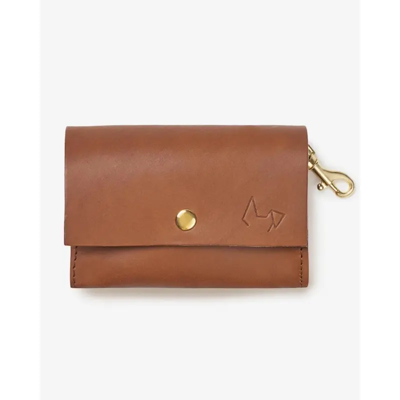 Classic Poop Bag Holder in Cognac Leather (Made in Italy)