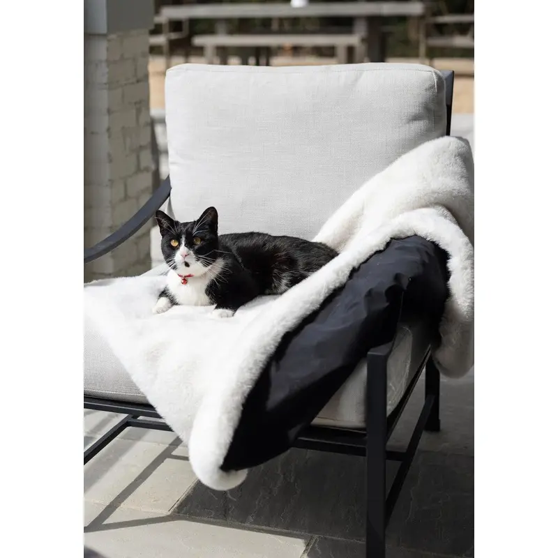 Faux Mink Dog Blanket in Ivory (Made in the USA)