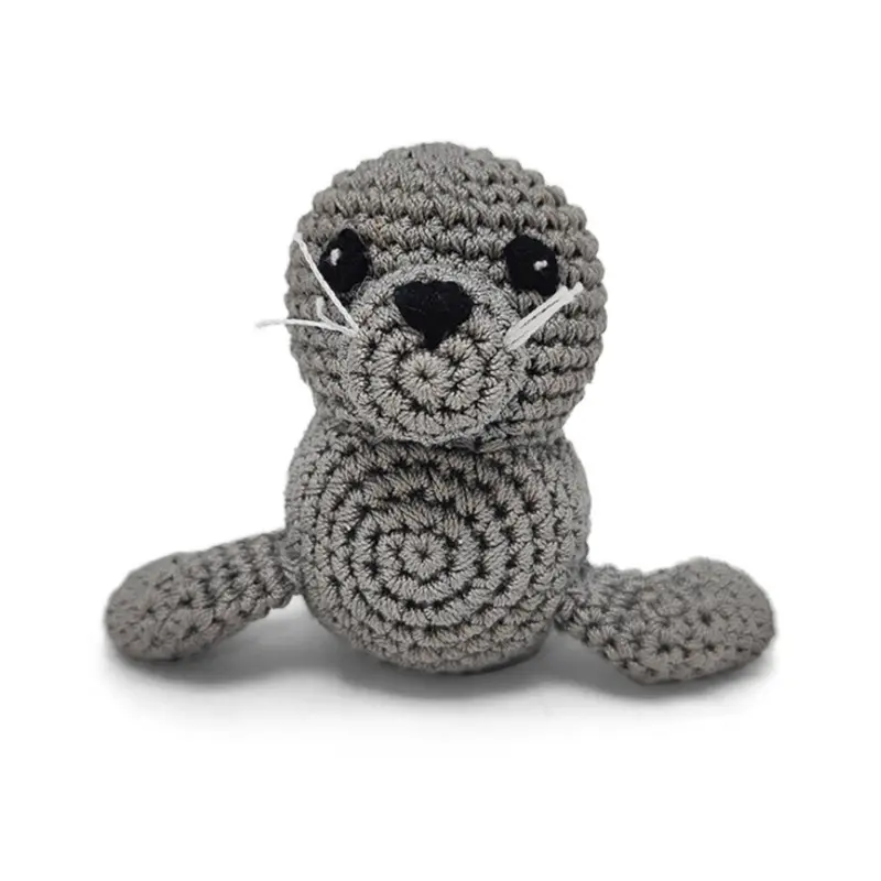 Sweet Seal Squeaky Knit Dog Toy