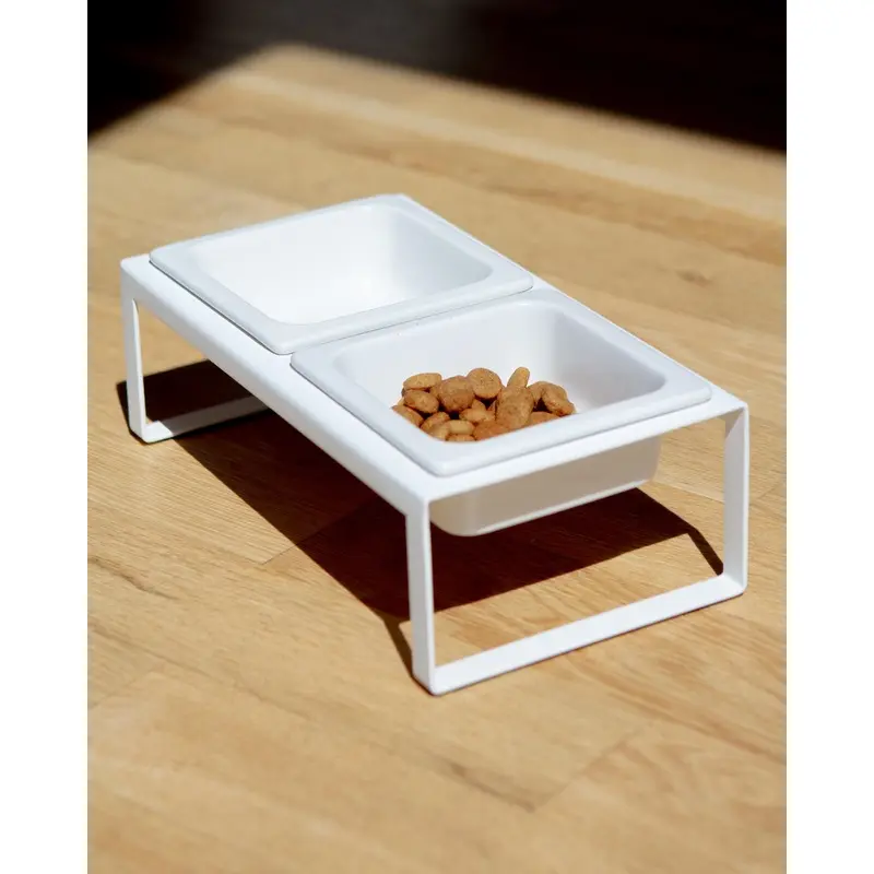 Tower Pet Food Bowl in White
