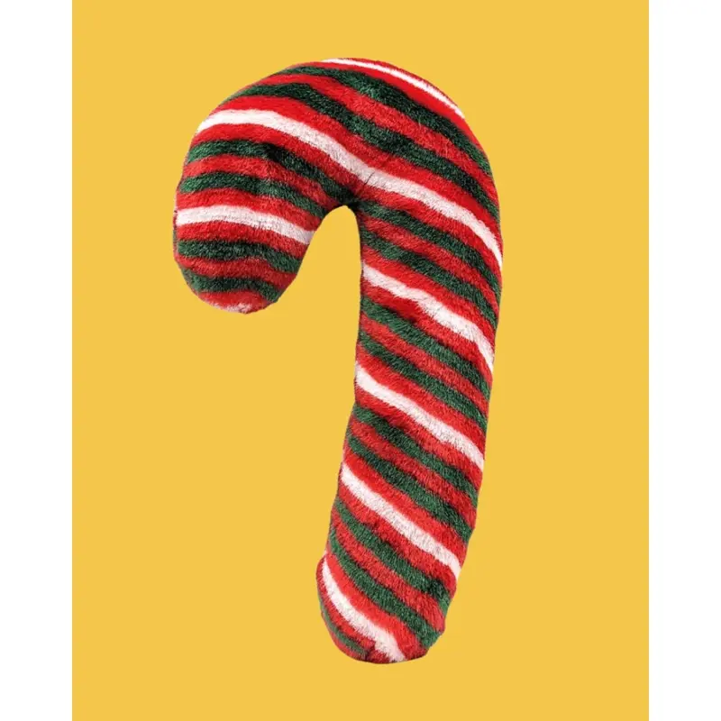 Candy Cane Dog Plush Toy