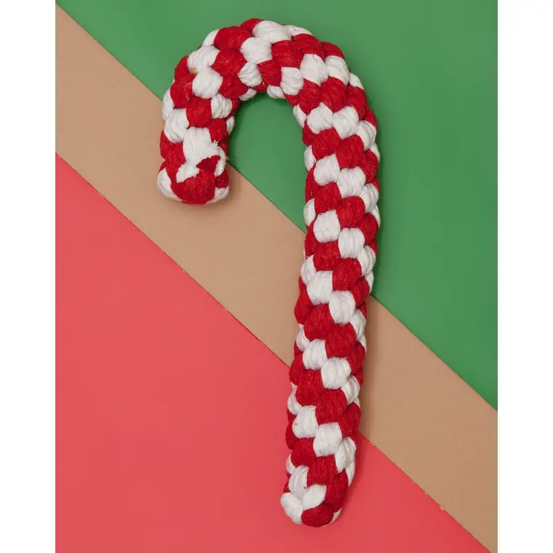 Candy Cane Rope Dog Toy