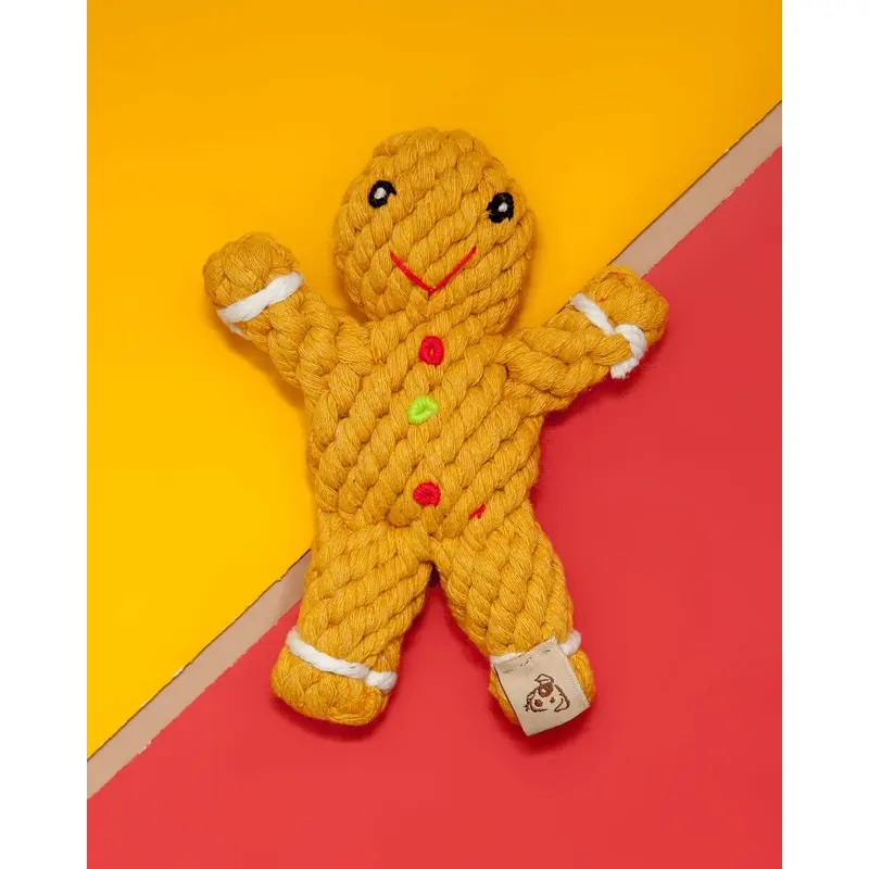 Gingerbread Rope Dog Toy