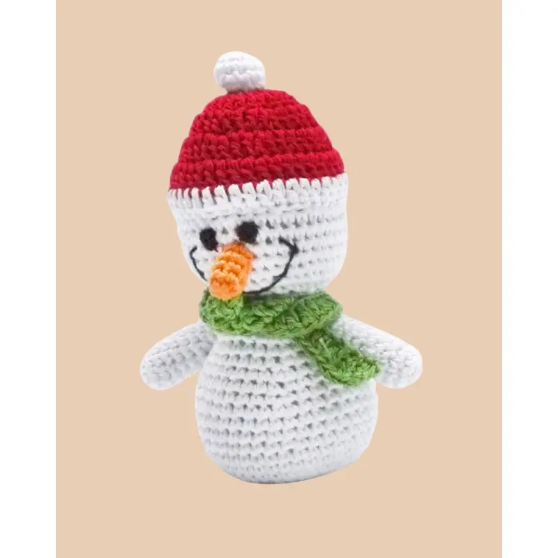 Shorty Snowman Knit Dog Toy