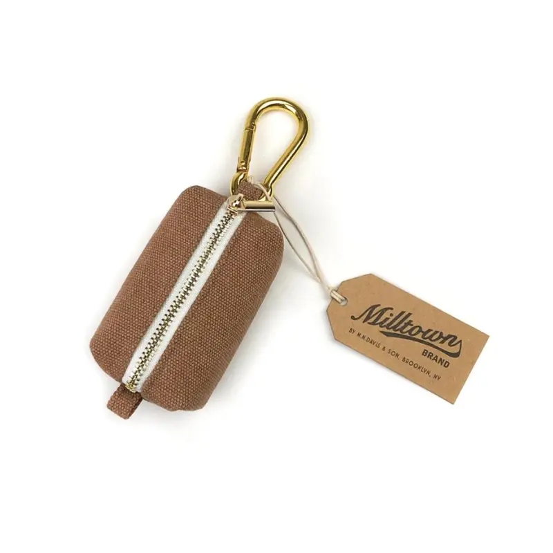 Washed Canvas Poo Bag Holder