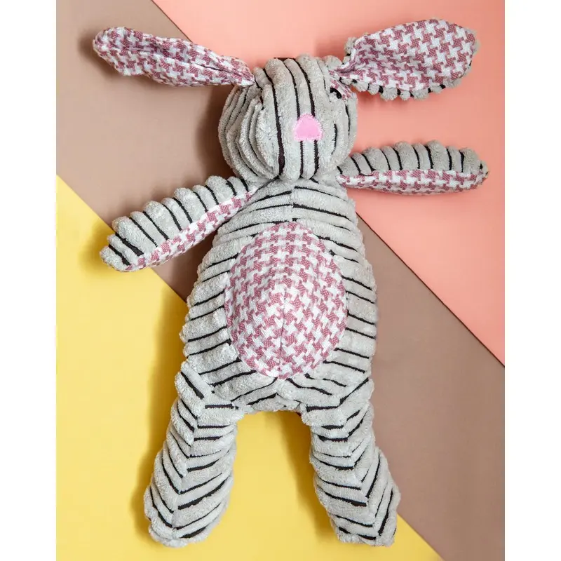 Corduroy Bunny Plush Dog Toy