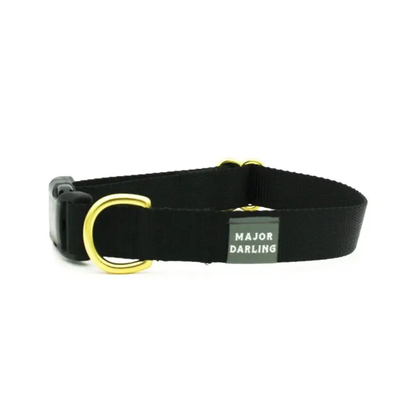 Side-Release Buckle Dog Collar in Black (Made in the USA) (FINAL SALE)