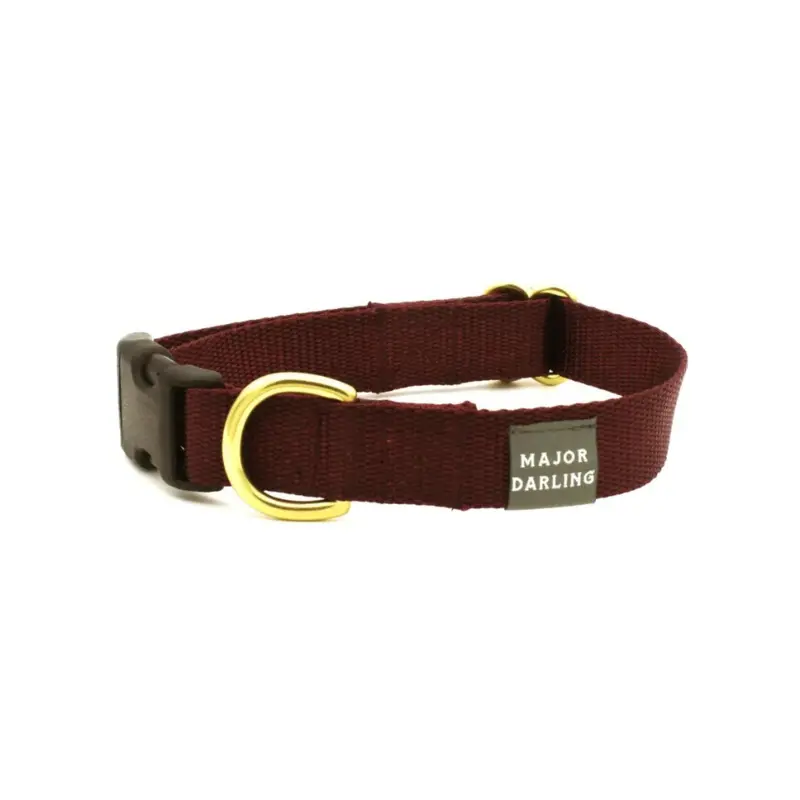 Side-Release Buckle Dog Collar in Merlot (Made in the USA) (FINAL SALE)