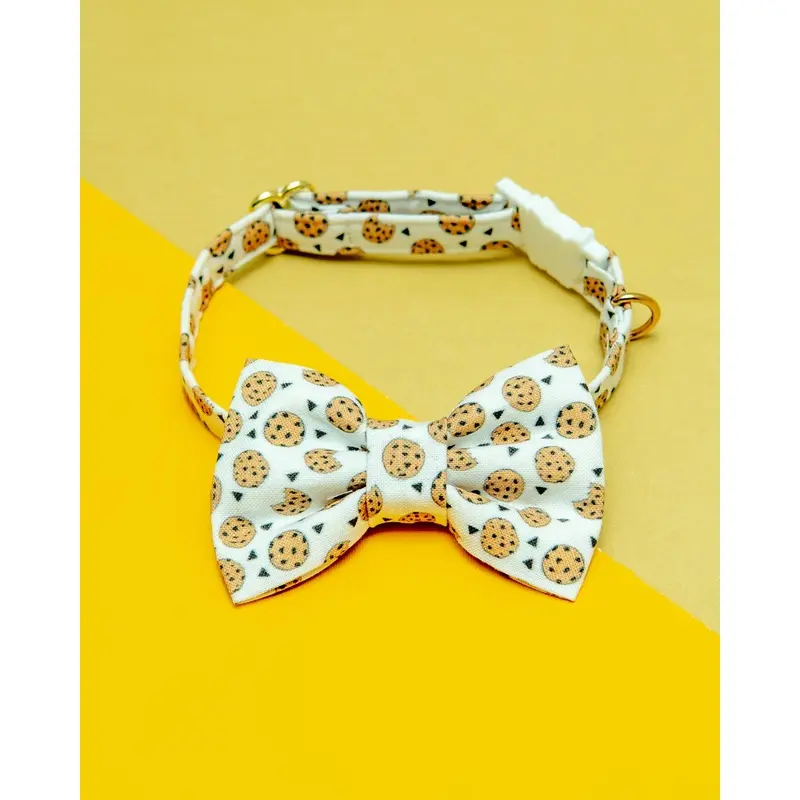 Cookies + Milk Cat Collar and Bowtie Set (Made in the USA)