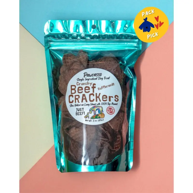 Crunchy Beef Crackers Dog Treats (Made in the USA)