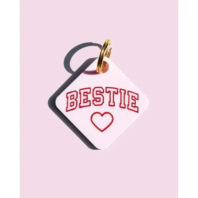 Bestie Acrylic Pet Tag