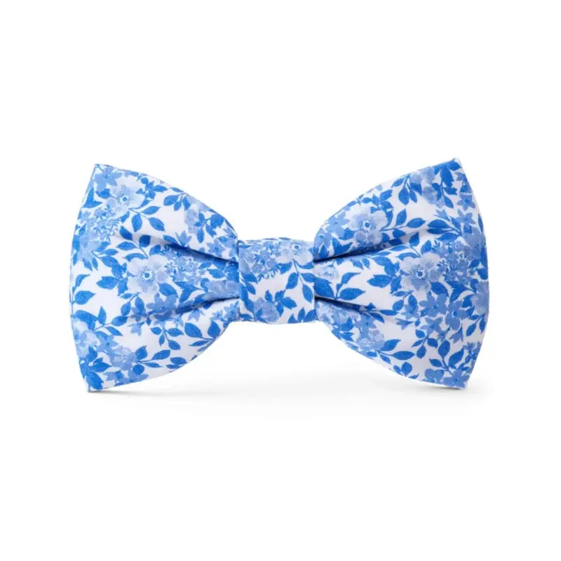 Blue Roses Dog Bow Tie (FINAL SALE)