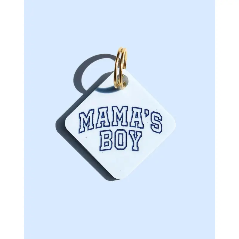 Mama's Boy Acrylic Pet Tag
