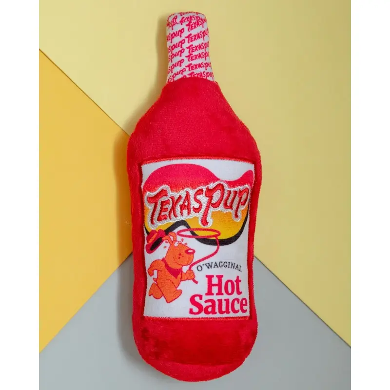 Texas Pup Hot Sauce Plush Dog Toy