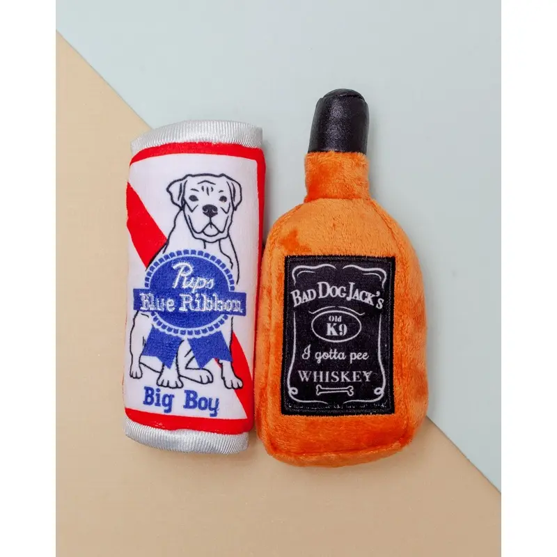 Tiny Tuff Boys Night Out Plush Dog Toy (2-Pack)