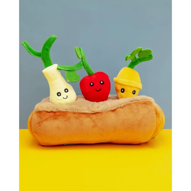 Vegetable Garden Interactive Plush Dog Toy