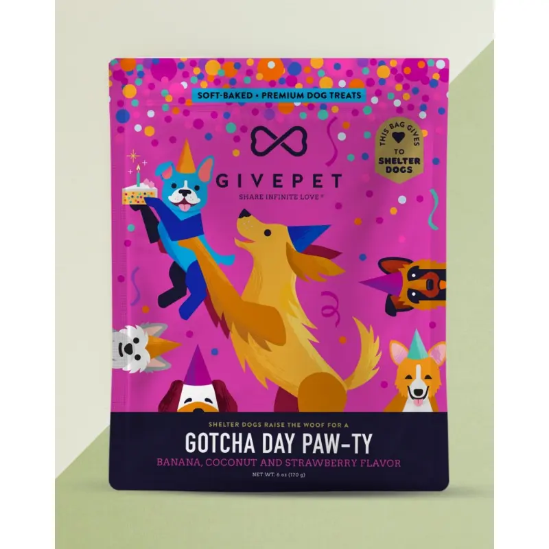 Gotcha Day Paw-ty Soft & Chewy Dog Treats (Made in the USA)