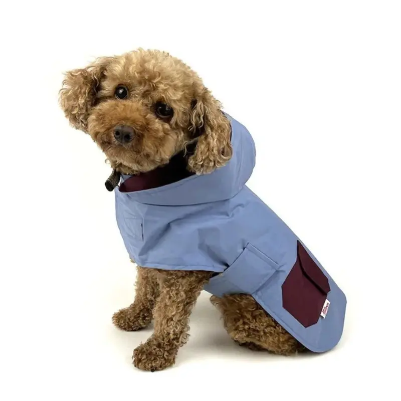 Reversible Rain Coat in Blue & Cabernet (FINAL SALE)