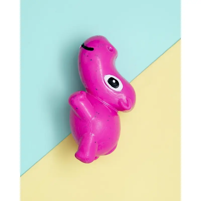 Rubber Squeaky Hippo Dog Treat Toy