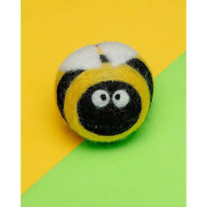 Wool Dog Toy in Busy Bee