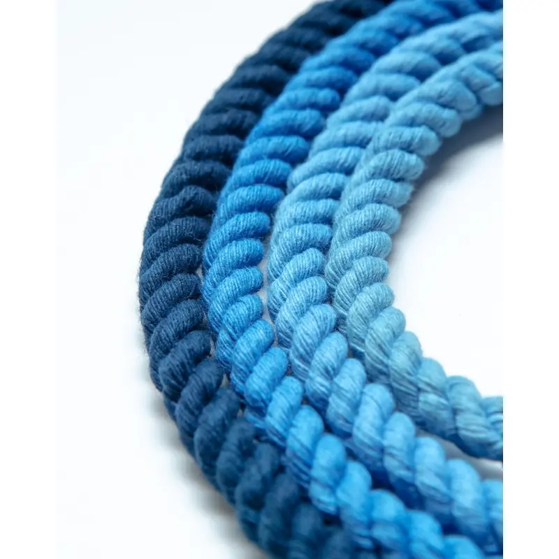 Adjustable Rope Dog Lead in Latty Blue (Made in the USA) (FINAL SALE)