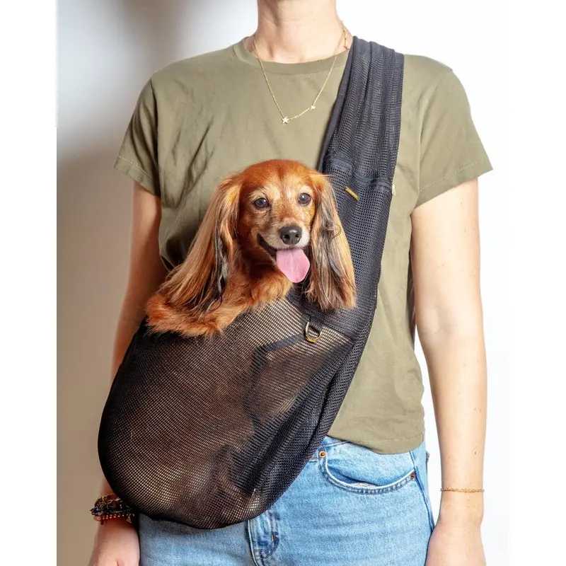 Mesh Dog Sling in Cafe Latte or Black