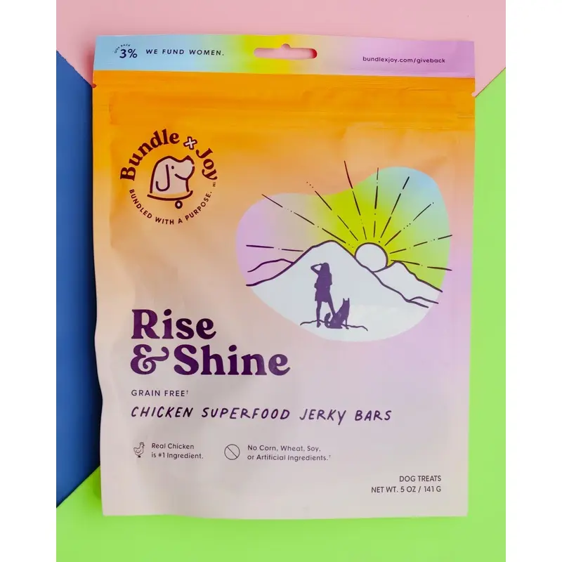 Rise & Shine Chicken Superfood Jerky Dog Treats (Made in the USA)