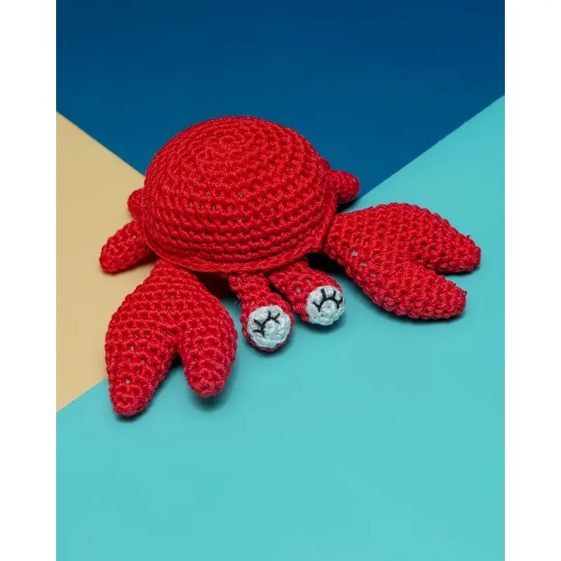 Clawdious the Crab Organic Knit Dog Toy