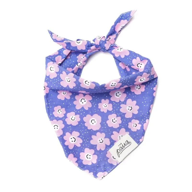 Ditzy Daisies Pink + Purple Dog Bandana (CLEARANCE)