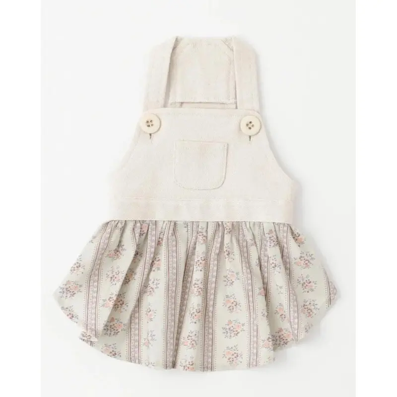 Japanese Denim Flower Dog Dress