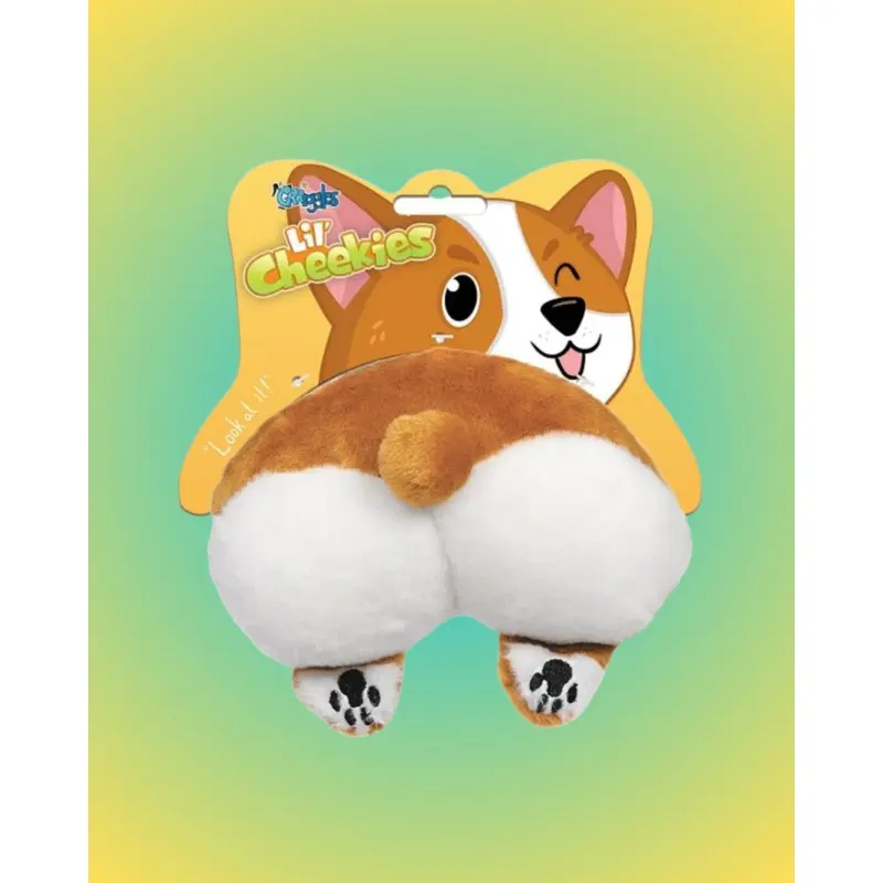 Lil' Cheekies Corgi Dog Squeaky Plush Toy