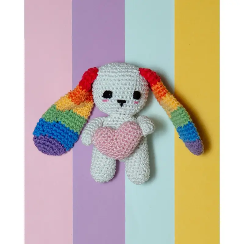Love Bunny Organic Knit Dog Toy