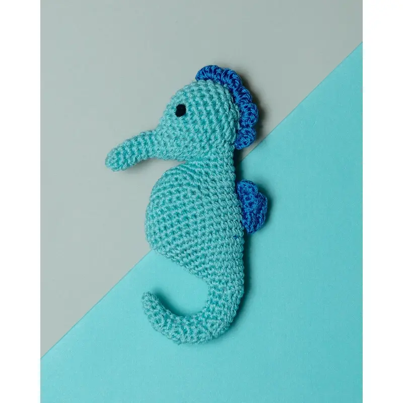 Salty the Seahorse Organic Knit Dog Toy