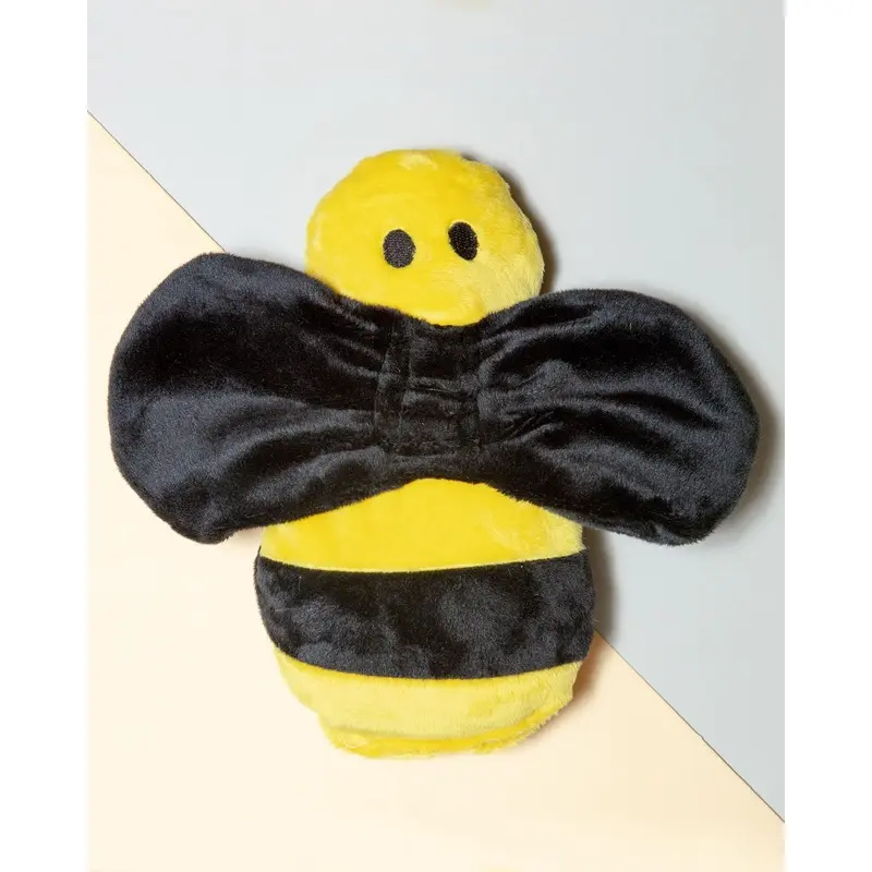 Bee Squeaky Plush + Crinkle Dog Toy (Made in the USA) (FINAL SALE)