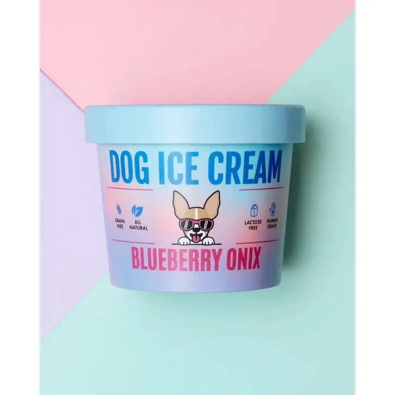 Blueberry Onix Human Grade Dog Ice Cream Mix (Lactose-Free)