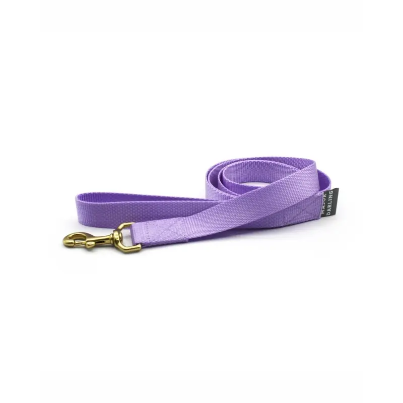 Basic Nylon Dog Leash in Lilac (Made in the USA)