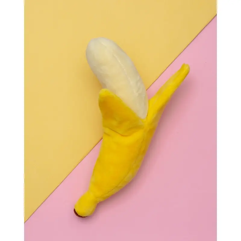 Crinkly Banana Dog Toy
