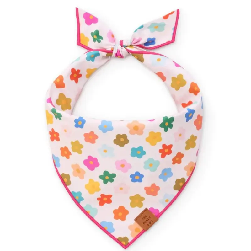 Rainbow Flower Dog Bandana (Made in the USA) (FINAL SALE)