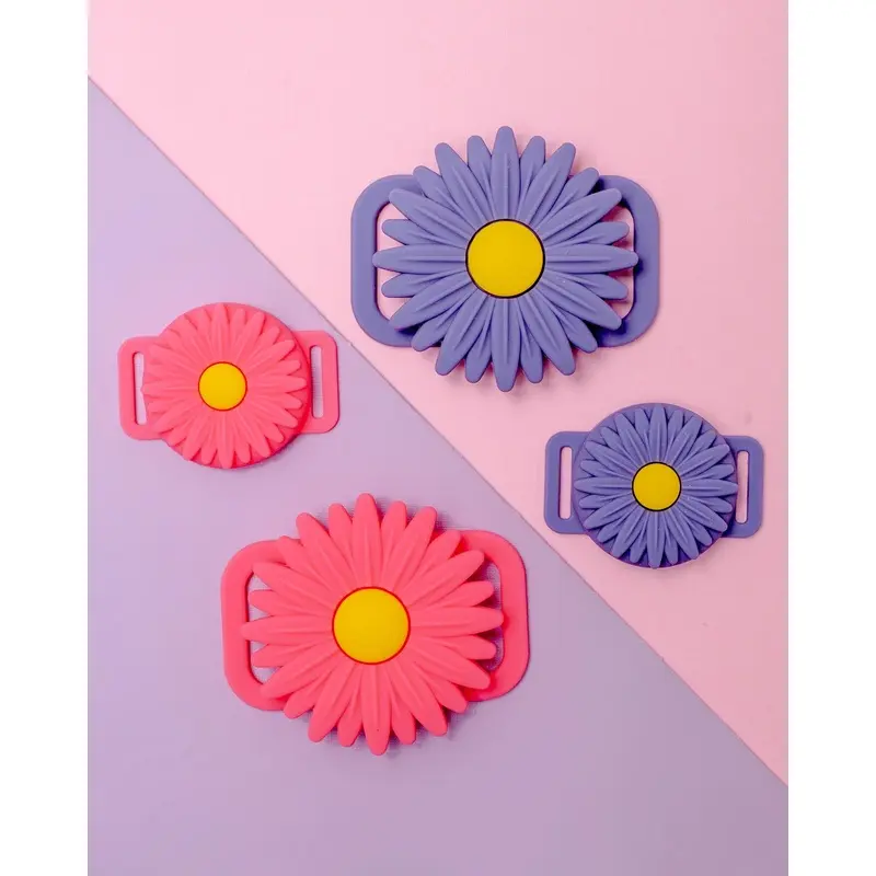 Silicone Flower AirTag Holder for Dog Collar