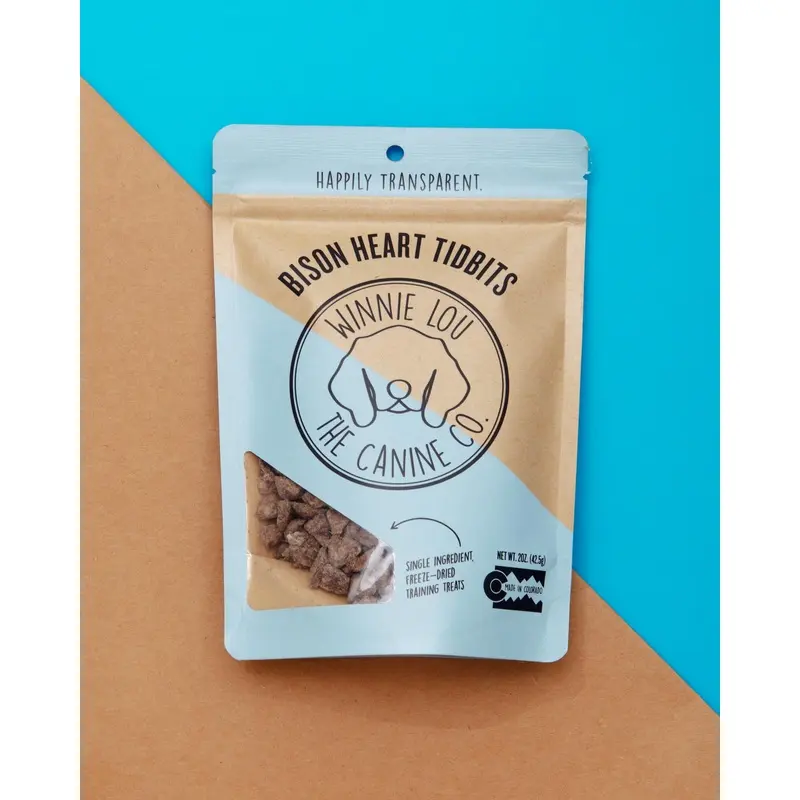 Bison Heart Tidbits Freeze-Dried Dog Treats