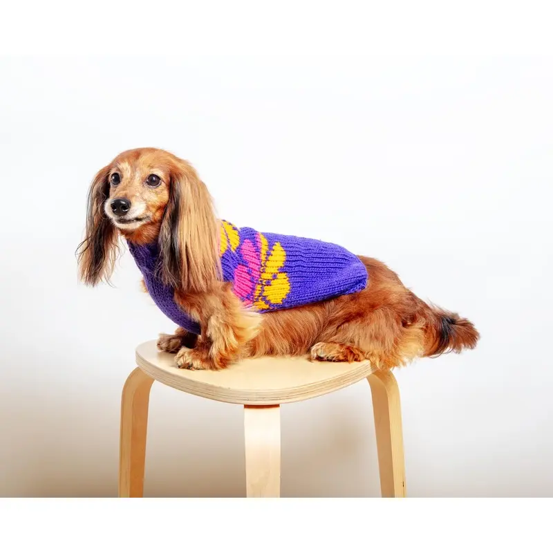 Flower Power Wool Dog Sweater (FINAL SALE)